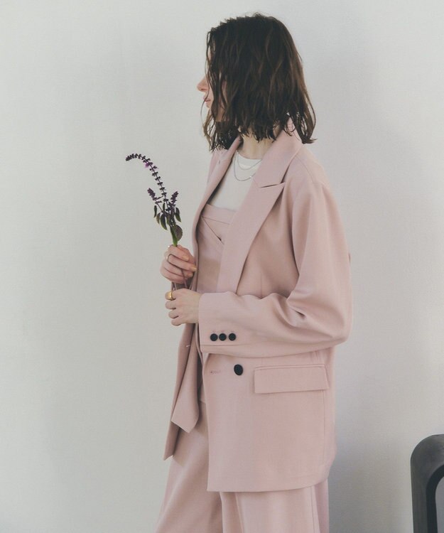 YECCA VECCA ロングテーラードジャケット Pink