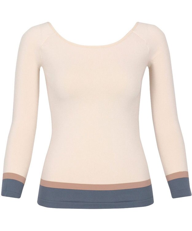 WACOAL あったかインナー よく伸びる生地 袖丈調節可能(7分袖~9分袖) 保温性(身生地) 9分袖 長袖 【360°ラクストレッチ】 レディース CLD371 /ワコール アイボリー