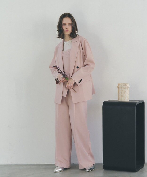 YECCA VECCA ロングテーラードジャケット Pink