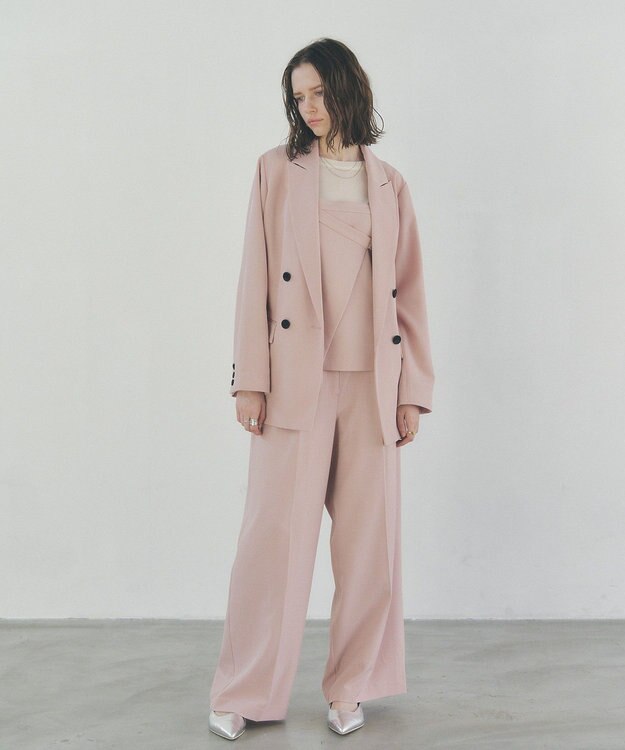 YECCA VECCA ロングテーラードジャケット Pink