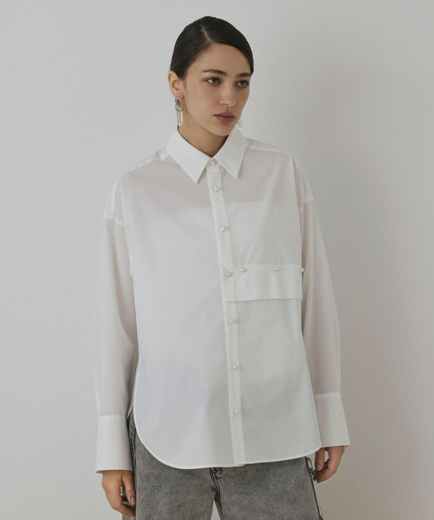 GRACE CONTINENTAL オーバーシャツ ホワイト