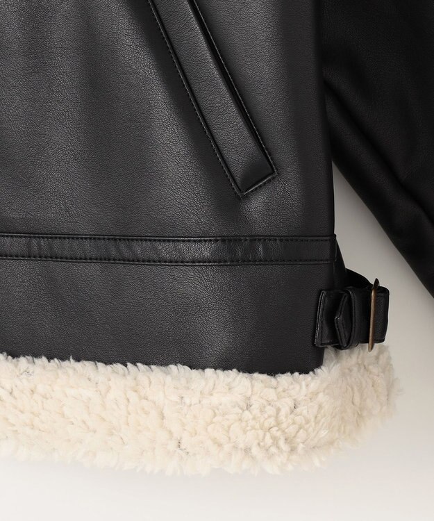 Feroux 【古畑星夏さん着用】ボアフライト ジャケット ブラック系