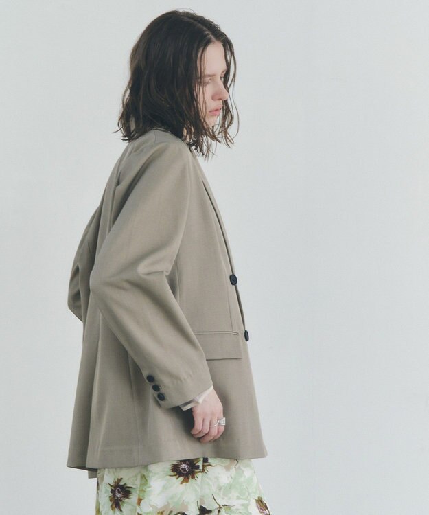 YECCA VECCA ロングテーラードジャケット Gray Beige