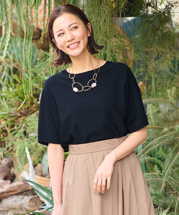 自由区 【好評につき新色追加・9色展開・洗える・XSサイズあり】クレープストレッチドルマン ニット ネイビー系