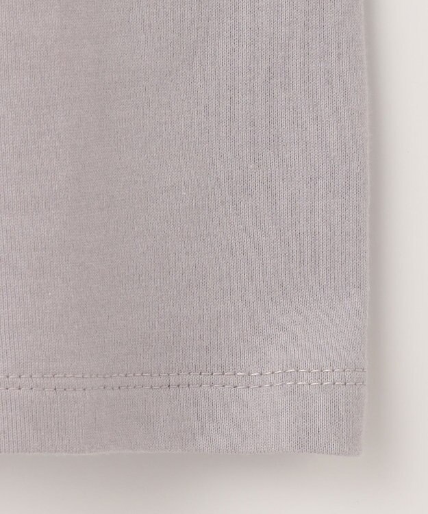 Feroux 【UVケア】パールネック Tシャツ ライトグレー系