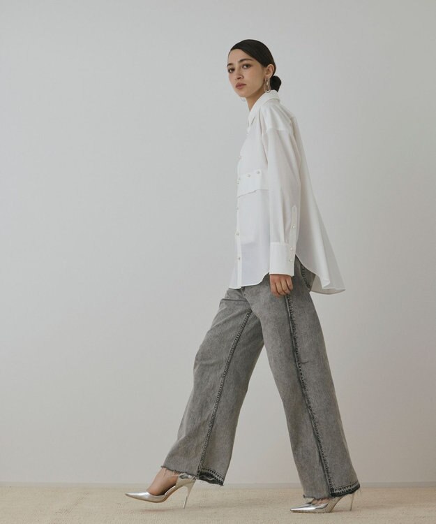 GRACE CONTINENTAL オーバーシャツ ホワイト