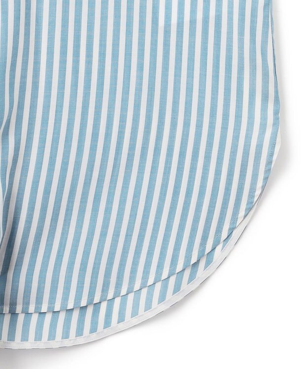 ICB 【接触冷感・洗える】 キュプラローンストライプ シャツ サックスブルーストライプ系