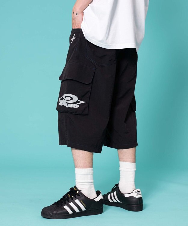 WEGO 別注PIKOグラフィックカーゴショーツ ブラック