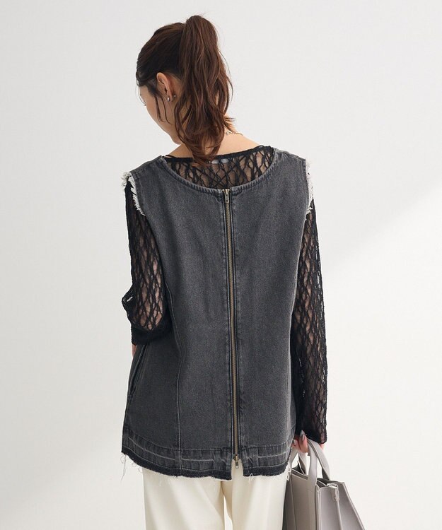 Green Parks ２ｗａｙデニムベスト Black