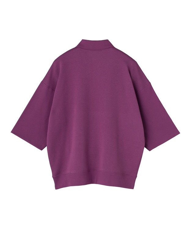 HAAG スマイルコットン HALF SLEEVE SWEAT POLO SHIRTS ポロシャツ パープル