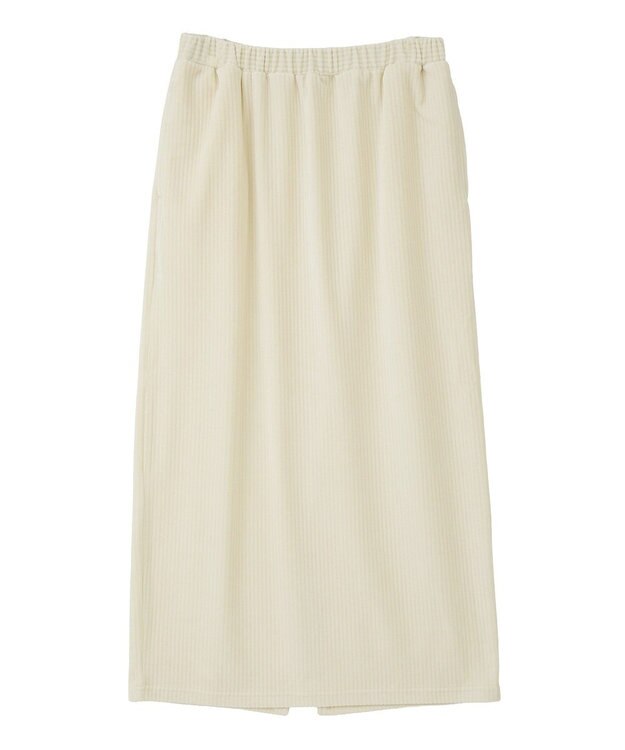 earth music&ecology コーデュロイナロースカート Ivory