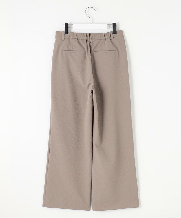 J.PRESS LADIES 【洗える・吸水速乾】DRYライトサッカー ワイド パンツ モカ系