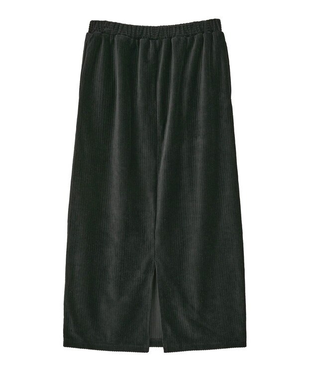 earth music&ecology コーデュロイナロースカート Black