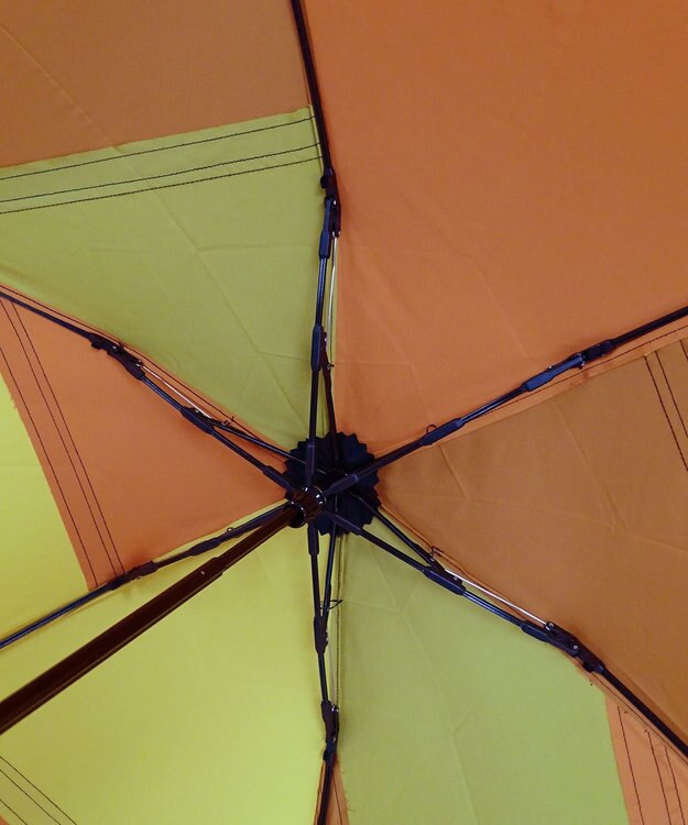 +RING 【限定/日本製】レディース向け パッチワーク プラスリング 折傘50cm ORG SR319 オレンジ