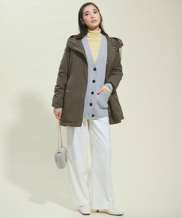 23区 【洗える】カシミヤブレンド ニット カーディガン ライトグレー系