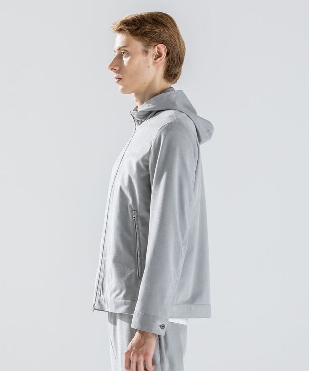 JOSEPH HOMME 【新素材】スムーススエードストレッチ　フーディー ライトグレー系