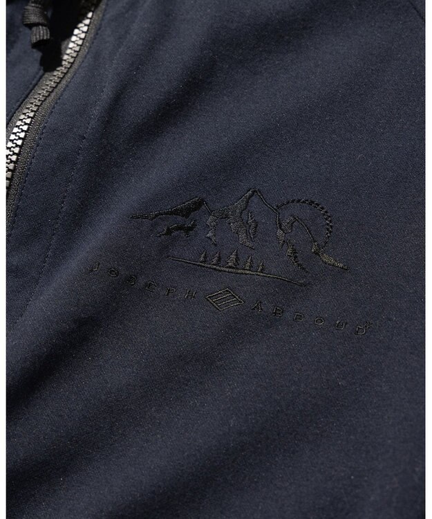 JOSEPH ABBOUD MOUNTAIN 【接触冷感性/速乾性/放湿性】 ICE PACKリバー天竺 ZIP アウター ネイビー系