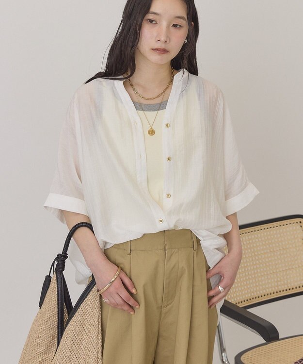 AMERICAN HOLIC スキッパードルマンビッグシャツ Off White