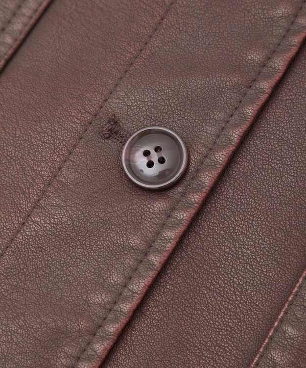 Green Parks ・ＥＬＥＮＣＡＲＥ　ＤＵＥ　フェイクレザーカバーオール Bordeaux