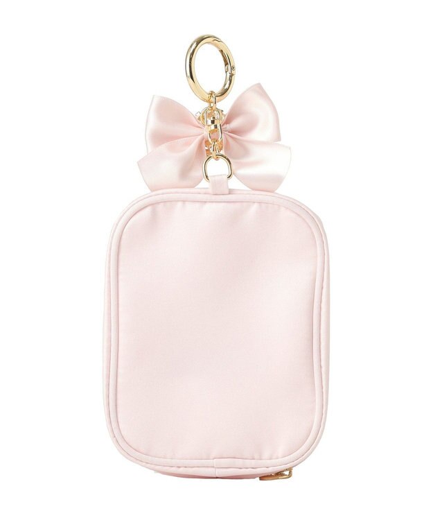 Maison de FLEUR ビジューリボンクリアポーチS Pink