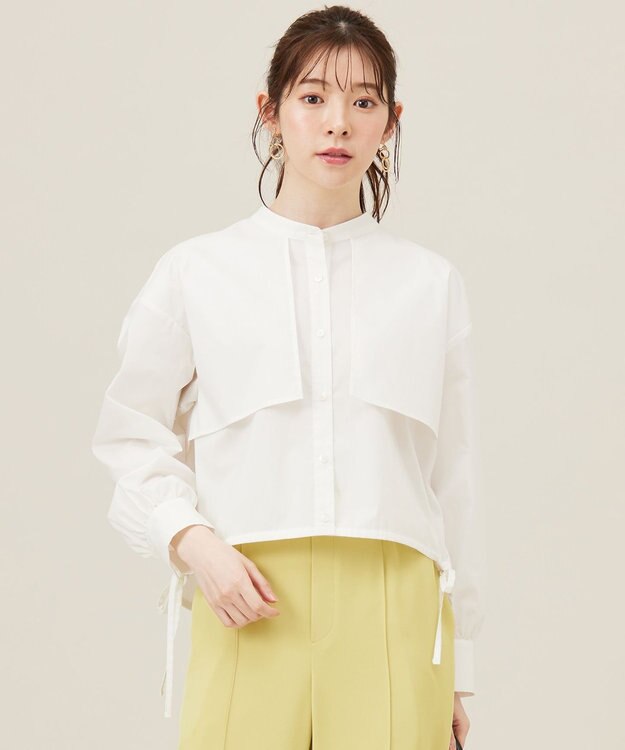 ANY SIS 【UVカット・接触冷感・速乾】クロップトヨークハオリ シャツ オフ