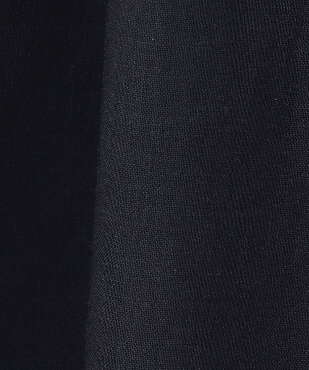 自由区 L 【17号サイズまで展開・WEB限定カラーあり】シアーラミーローンスキッパーシャツ ワンピース ネイビー