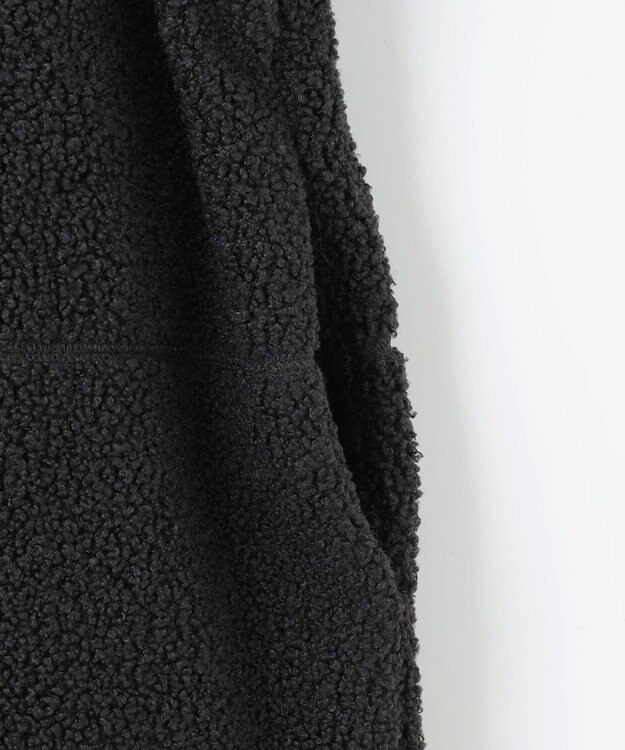 ANY L 【マフラー付き】キルトリバーシブルコート ブラック