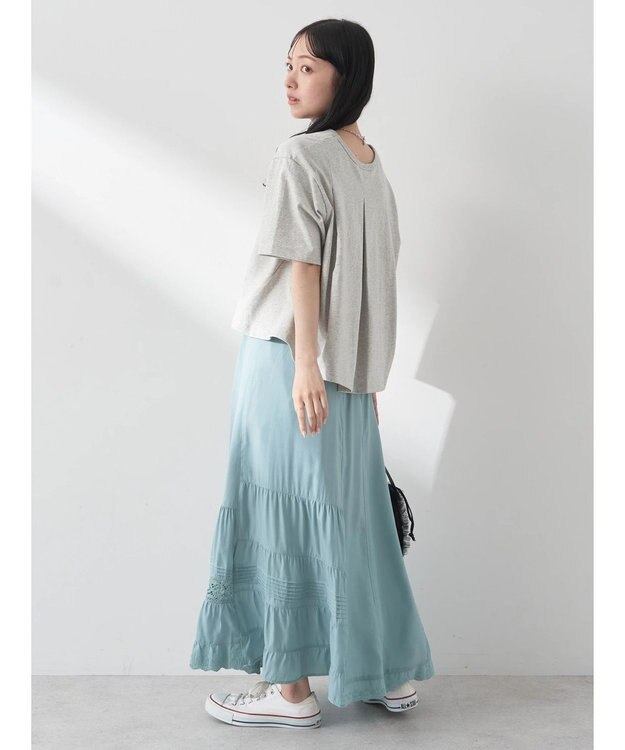 earth music&ecology レースティアードスカート Mint