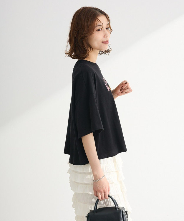 Green Parks ・ＤＯＵＢＬＥ　ＦＬＡＧＳ　レオパードプリントＴＥＥ Black