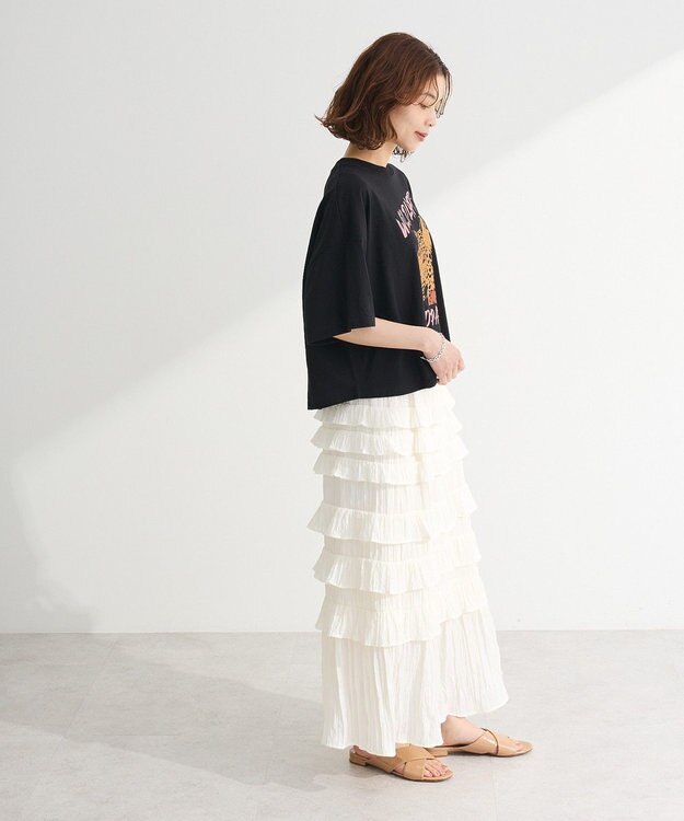 Green Parks ・ＤＯＵＢＬＥ　ＦＬＡＧＳ　レオパードプリントＴＥＥ Black