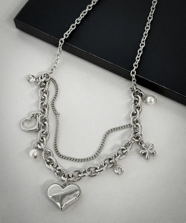 WEGO Lマルチチャームダブルネックレス 柄1