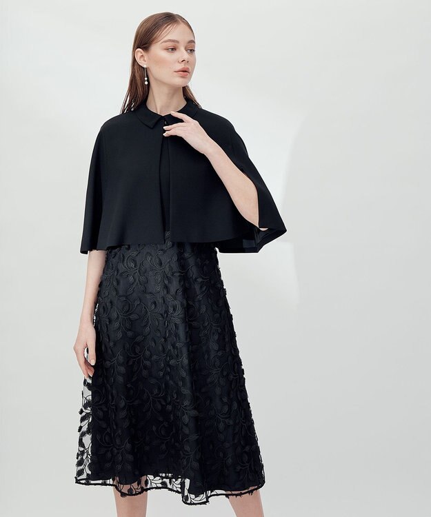 23区 L 【APPLAUDIR】バックサテンストレッチ ジャケット ブラック系