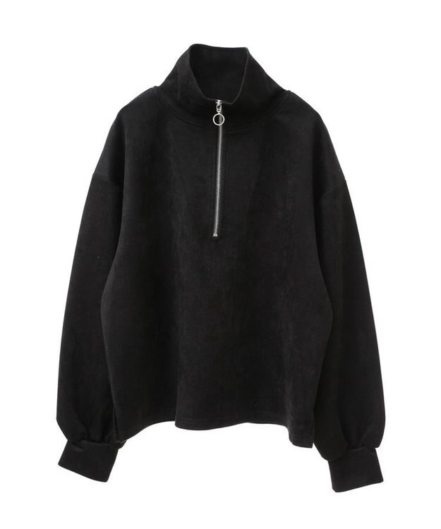 Green Parks ・ＳＵＧＡＲ　ＳＰＯＯＮ　スエードポンチハーフＺＩＰ Black