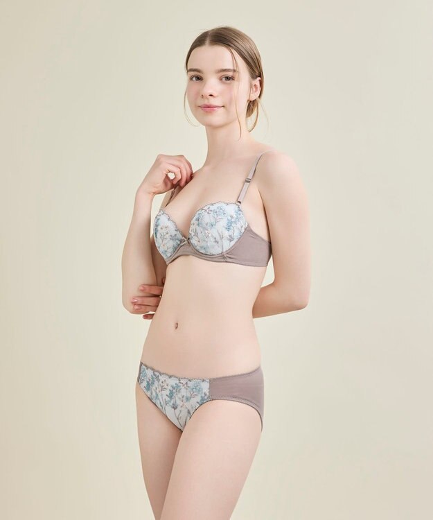 une nana cool ボタニカル柄のレースが華やか Botanic Garden モカ