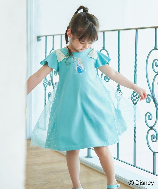 ANY KIDS 【ディズニープリンセス/フローズン】カットソーワンピース エメラルドグリーン（エルサ）
