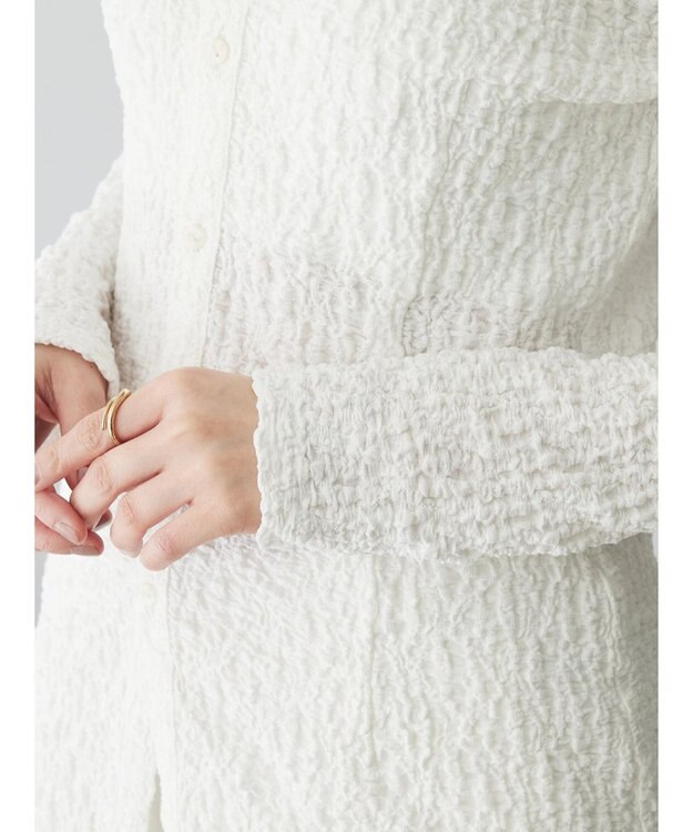 Green Parks AnriettMusee ふくれジャガードシャツ Off White