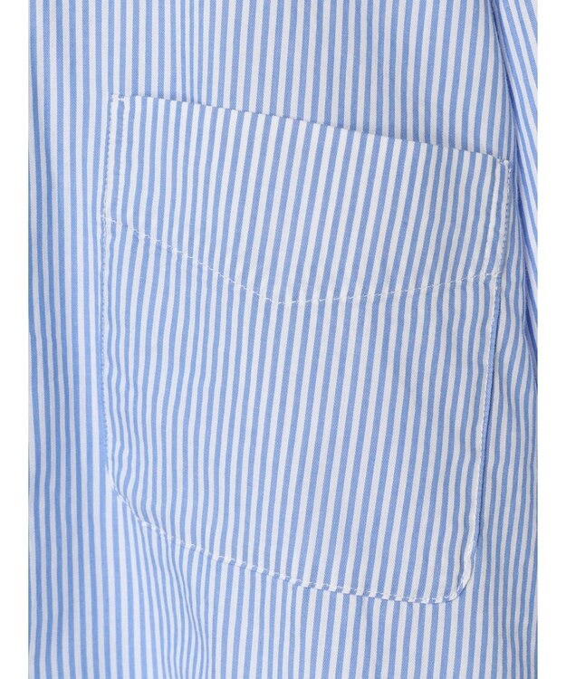 AMERICAN HOLIC ＵＶカット加工バックタックシャツチュニック Stripe Sax