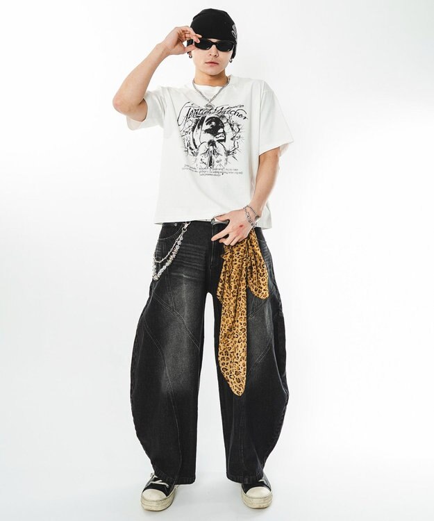 WEGO 【ユニセックス着用ITEM】ブリーチグラフィックT（SS） ホワイト