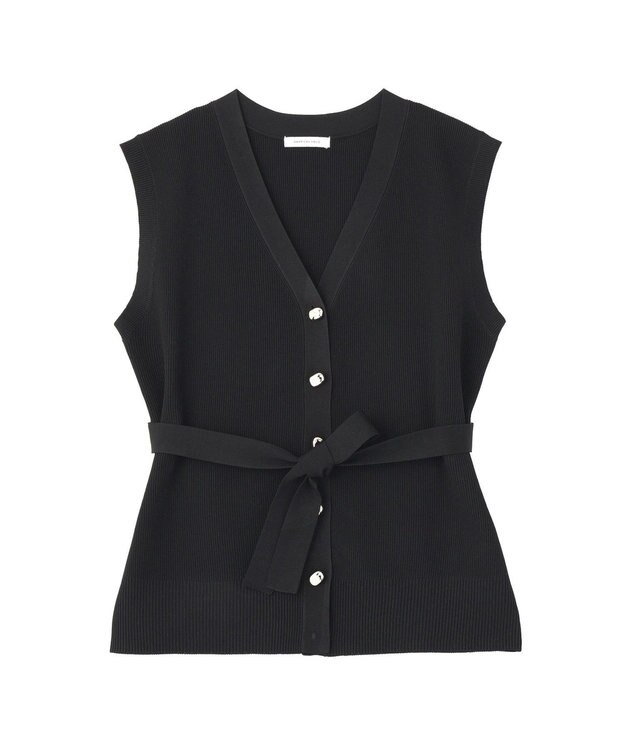 AMERICAN HOLIC 金ボタンニットジレ Black