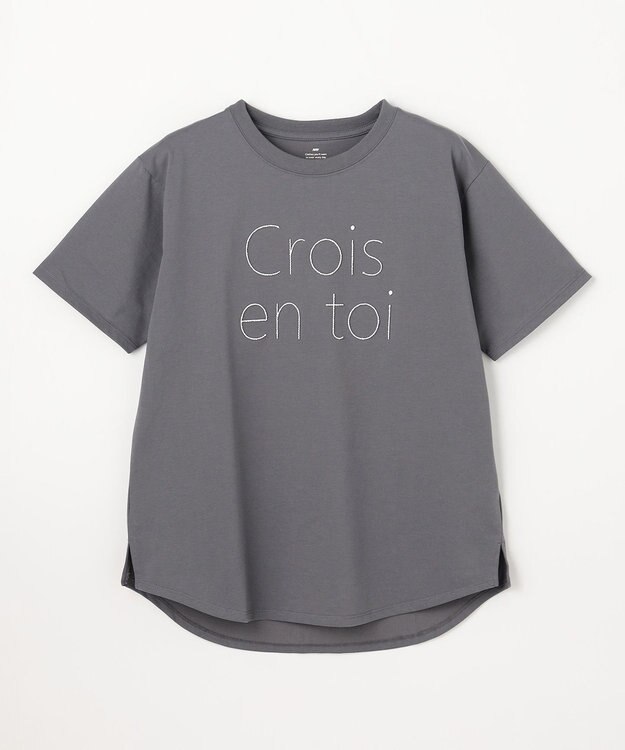 ANY アソートロゴラウンドヘムTシャツ ステッチロゴ