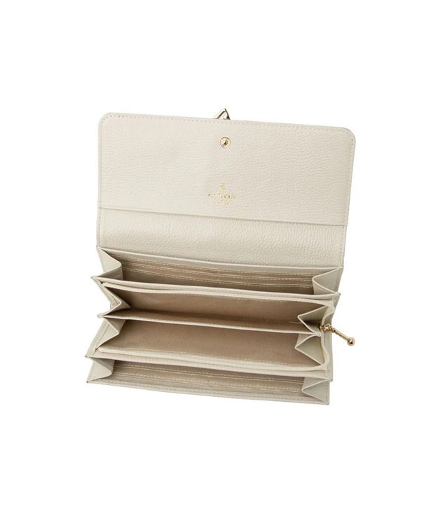 LANVIN en Bleu カルノ かぶせ長財布 オフホワイト