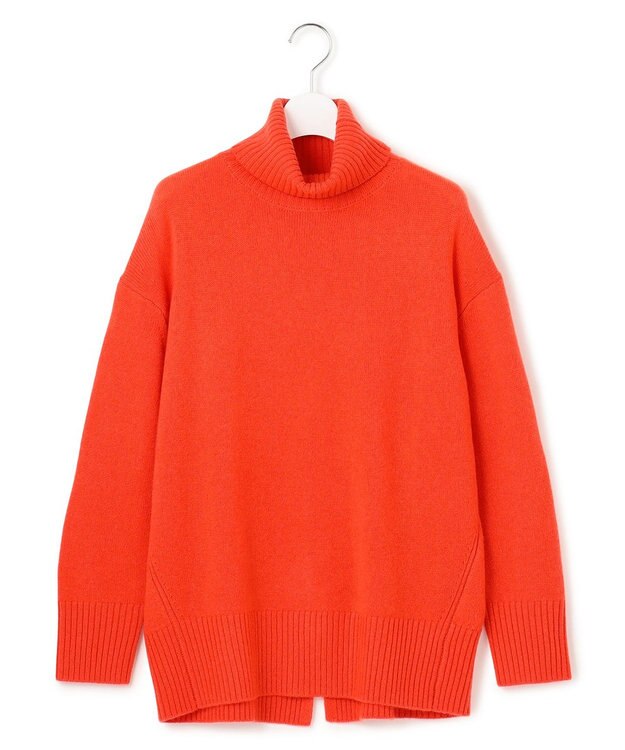 J.PRESS YORK STREET 【WOMEN】ウールカシミヤ タートルニット オレンジ系