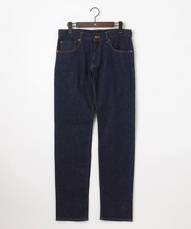 JOSEPH ABBOUD 夏デニム【麻混/薄めJAPANファブリック/ストレッチ】ライトオンスストレッチデニムパンツ ネイビー系