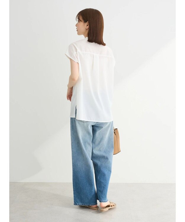 Green Parks ・ＥＬＥＮＣＡＲＥ　ＤＵＥ　ピンタックフレンチブラウス Off White