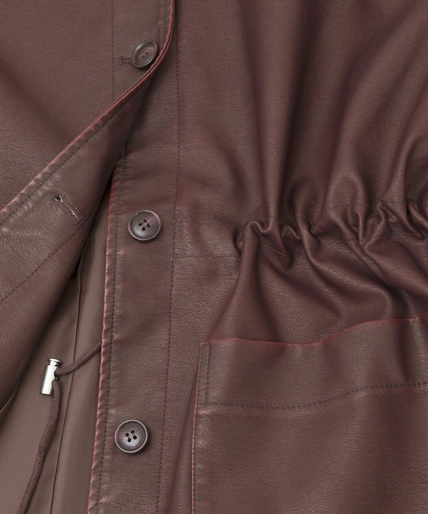 Green Parks ・ＥＬＥＮＣＡＲＥ　ＤＵＥ　フェイクレザーカバーオール Bordeaux