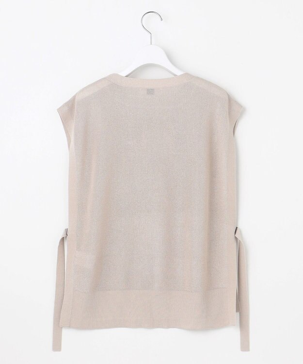 J.PRESS LADIES L 【洗える】Vis/Peスパーク クルーネック ニット ベスト ベージュ系
