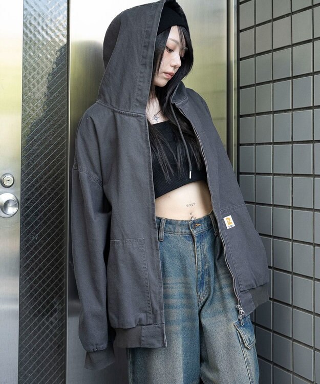 WEGO ワーカーズフードブルゾン ブラック中濃色