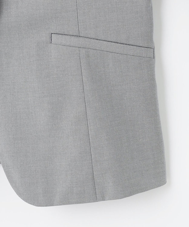 J.PRESS LADIES 【セットアップ対応・洗える・撥水・防汚】コットンFITTYシャーク テーラード ジャケット ライトグレー系