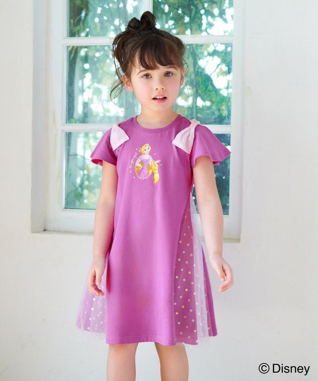 ANY KIDS 【ディズニープリンセス/フローズン】カットソーワンピース ラベンダー（ラプンツェル）