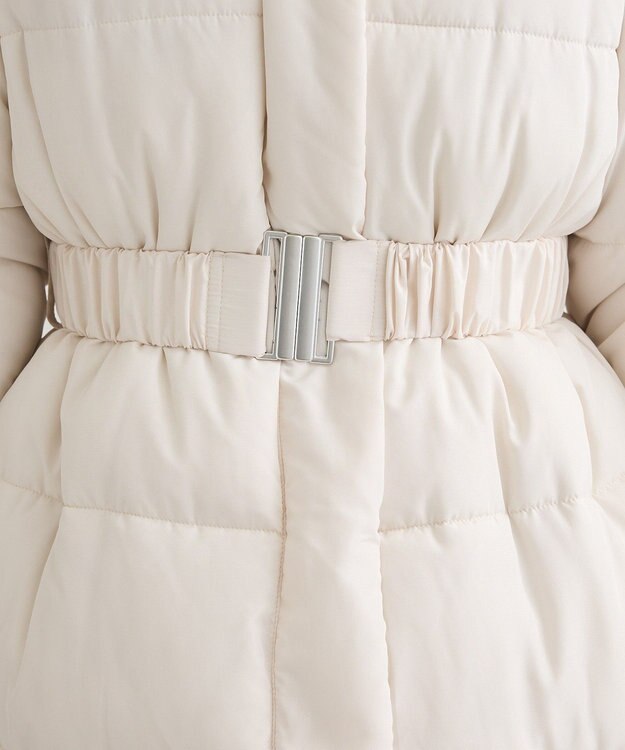 Green Parks ・ｓｗｉｎｇ　ｂｙ　ファイバーダウンベルト付コート Ivory